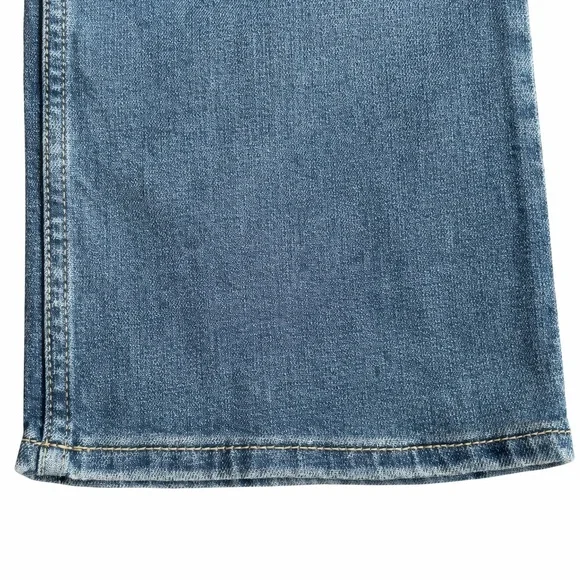 Lee Women's Plus Size Bootcut Jeans 16W Short Mid Rise Blue Denim - Picture 7 of 10